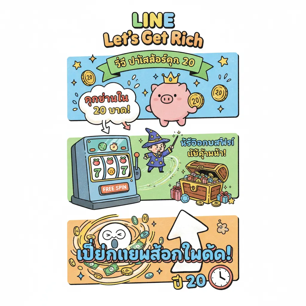 วิธี ปั่นสล็อตทุน 20 - LINE Lets Get Rich